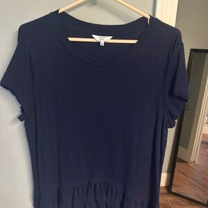 a new day Dark Blue Short Sleeve Top
